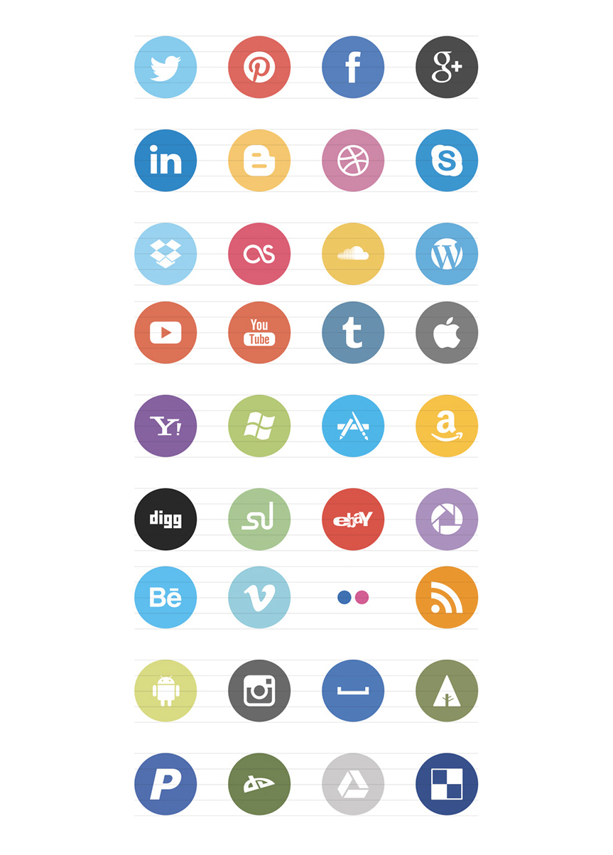 20 Free Social Media Icon Sets to Download – Web Design Ledger