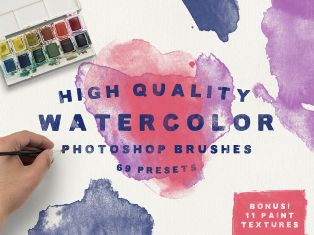 free watercolor brushes photoshop