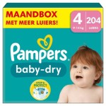 Pampers Baby Dry Maat 4 | 204 stuks