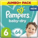Pampers Baby Dry Maat 6 | 64 stuks