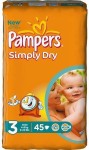 Pampers Simply Dry Maat 3 | 45 stuks