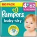 Pampers Baby Dry Maat 4+ | 62 stuks