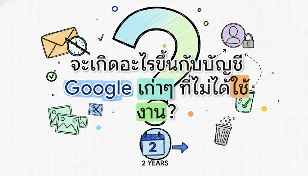 นโยบายใหม่ Google ลบบัญชี ข้อมูล และกิจกรรมทั้งหมด หากไม่มีการใช้งาน 2 ปี