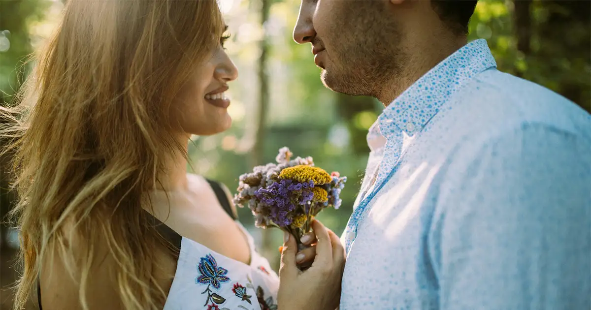 A foreign woman falling in love with a Western man