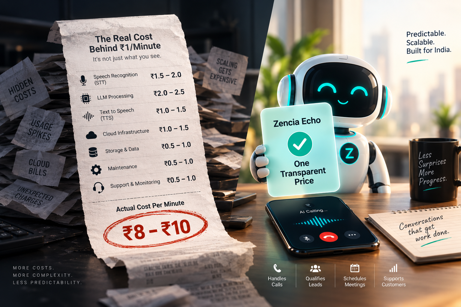 The Real Cost of Voice AI in India: What ₹1-Per-Minute Pricing Doesn't Tell You