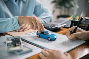 customer buying a breakdown warranty for his car