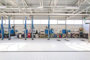 View of a dealership service department