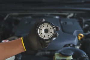close up of the bottom of a new oil filter