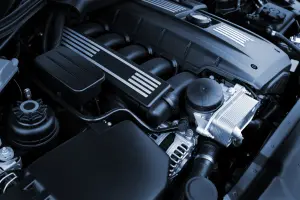 closeup of an engine