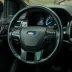 close up of a steering wheel in a Ford vehicle