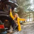 Woman in the back of an SUV who got the best extended warranty