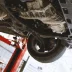 High mileage car being repaired