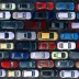 Overhead shot of bumper to bumper traffic