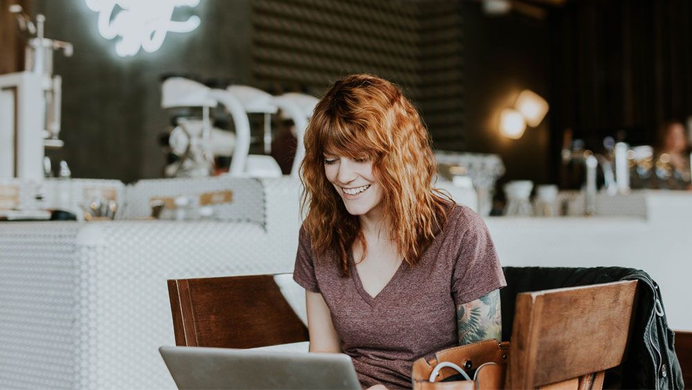 Woman doing some online shopping