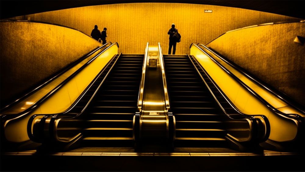 subway stairs