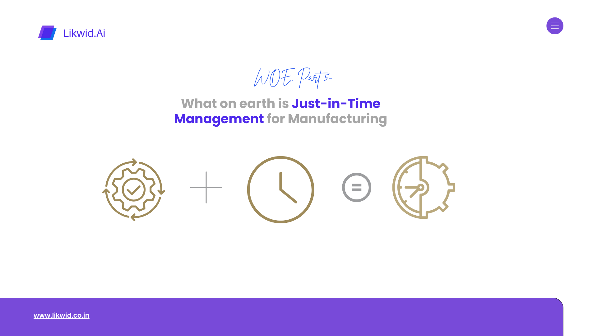 Just-in-Time is a lean manufacturing philosophy that focuses on producing only what is required, exactly when it is needed, and in the quantity demanded.