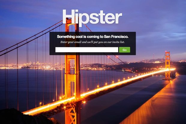 hipster post-click landing page