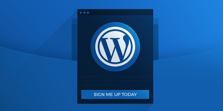 WordPress landing page