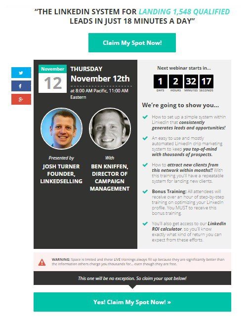This picture shows a great example of a post-click landing page CTA that increases conversions.