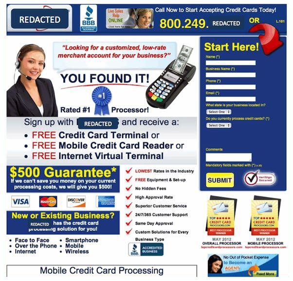 This picture shows how a messy post-click landing page can decrease conversions and sales.