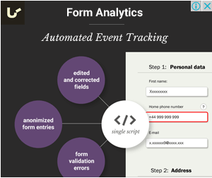 this picture shows the ad form analytics uses to attract visitors