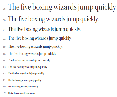 This picture shows marketers how to preview font size in Adobe Typekit.