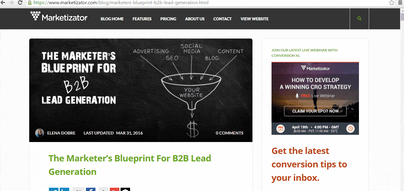 This gif shows marketers how exit popups can help increase leads and saas free trial signups.
