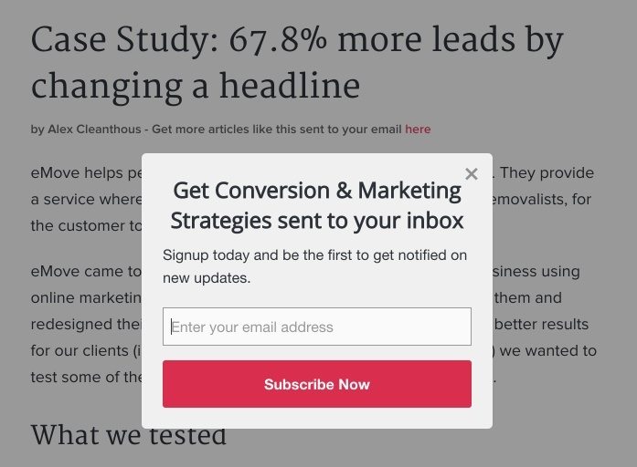 This picture shows how Web Profits uses a squeeze page to grow its email list and generate conversions.