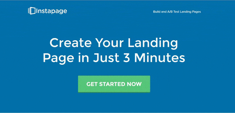 this image shows how you can set up an account on Instaapge via their post-click landing page