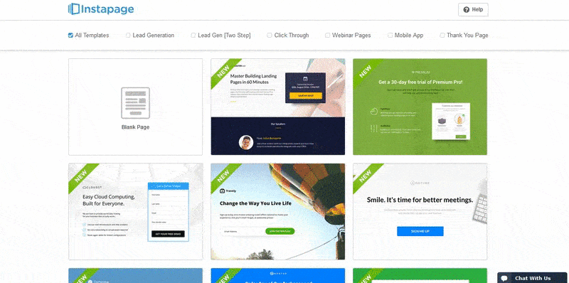 this image shows the fifth step of creating a post-click landing page with Instapage