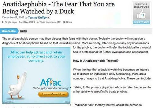 This picture shows marketers how a poorly chosen website placement can reduce display ads' click-through and ROI.