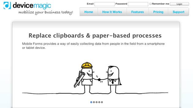 This image shows the variation page Device Magic created for their A/B test. By testing the slider on the page, the company was able to avoid making the A/B testing misake of blindly following best practices