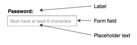 この写真は、登録ページのプレースホルダーテキストがオンライン読者を刺激し、コンバージョン率を低下させる方法を示しています。