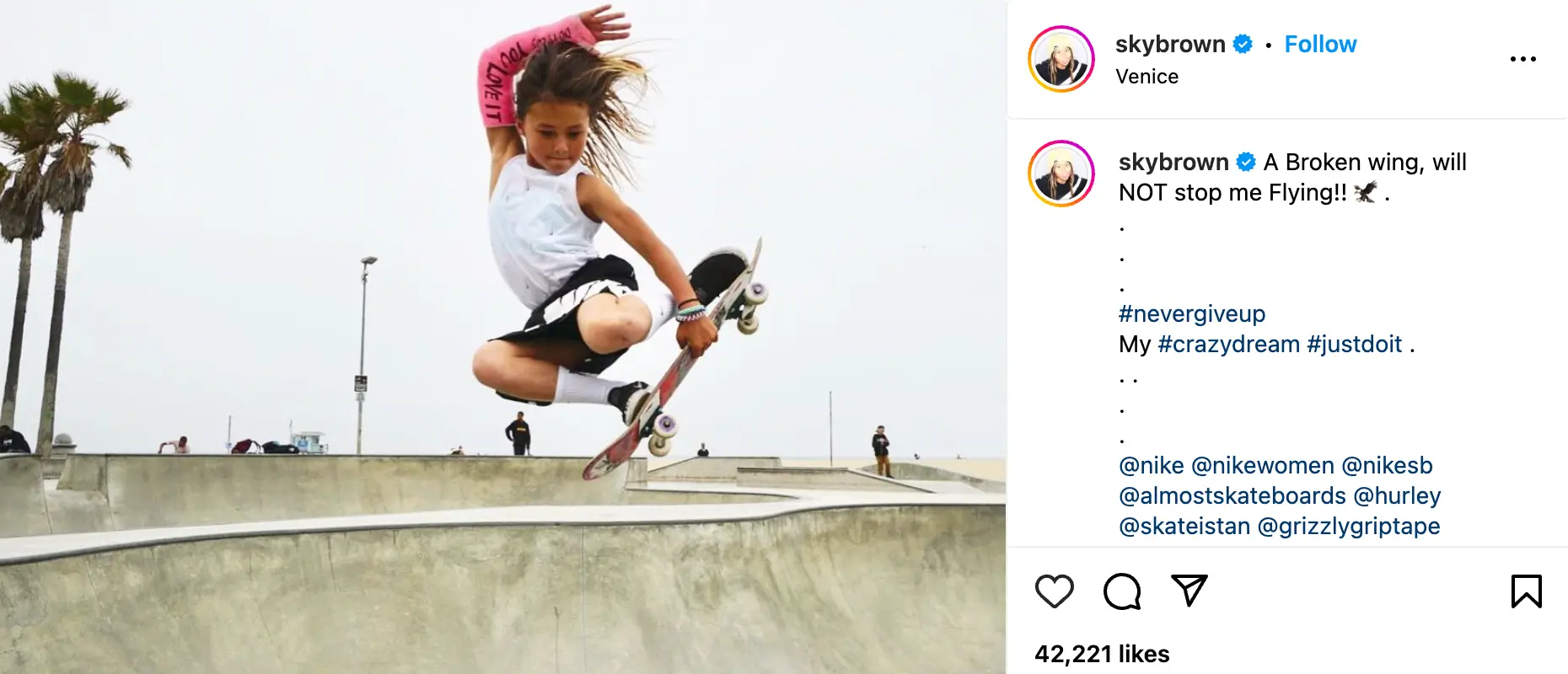 This image shows an example of Nike's nonlinear storytelling