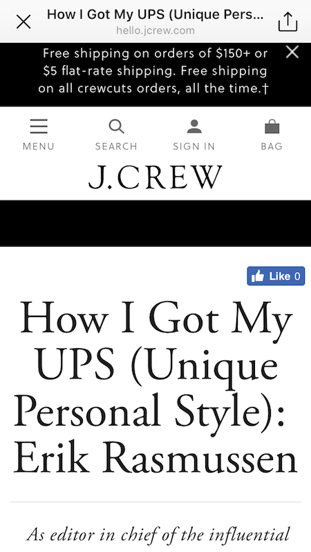 This picture shows marketers how J.Crew uses Instagram Stories to generate website traffic and engage its audience.