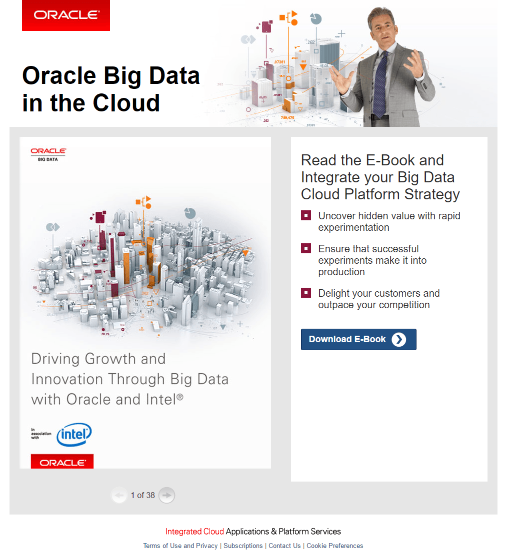 Oracle post-click landing page big data ebook