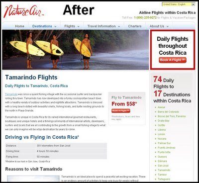 post-click landing page bounce rate content CTA