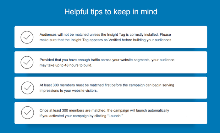 LinkedIn Matched Audiences retargeting tips