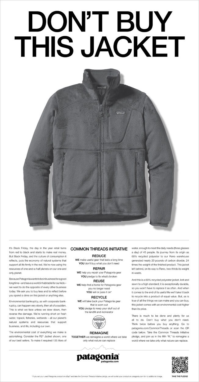 brand authenticity Patagonia ad