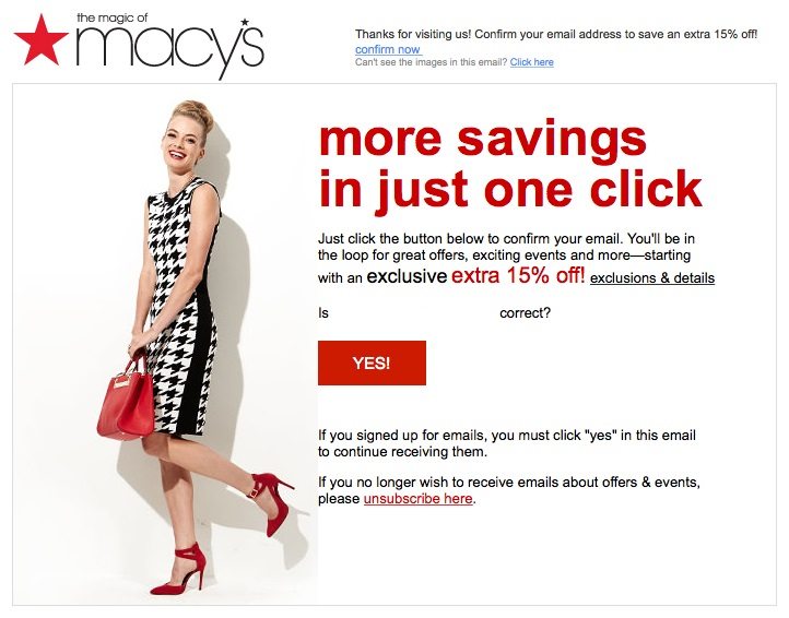 transactional email macys