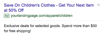 AdWords mistakes Sample Ad Copy 1