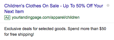 AdWords mistakes Sample Ad Copy 2