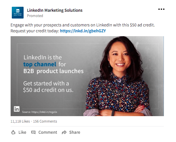 sponsored content on linkedin