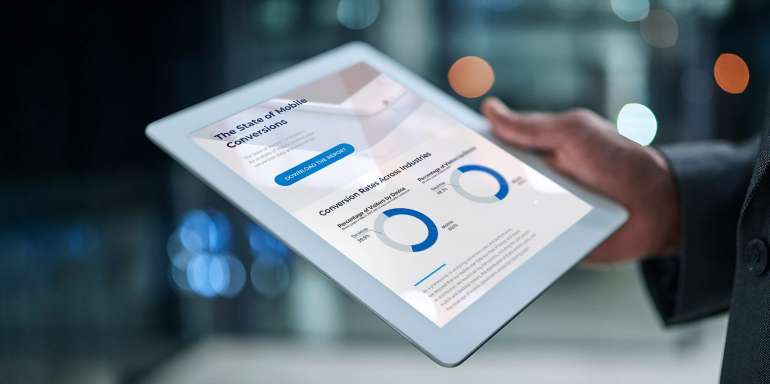 mobile landing page report industries