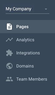 dashboard redesign sidebar Instapage