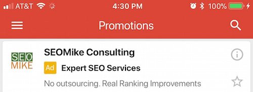Gmail ads example click-to-call