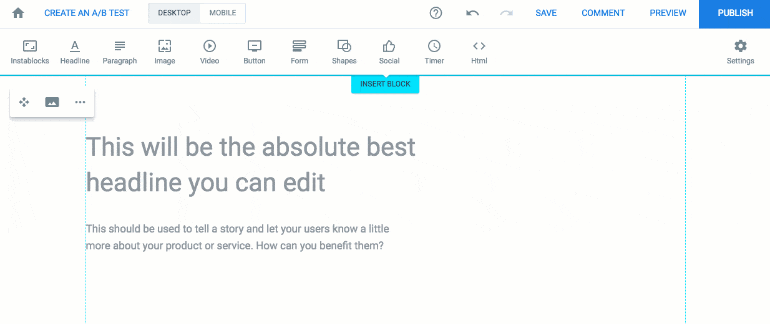 post-click landing page product Adobe Typekit