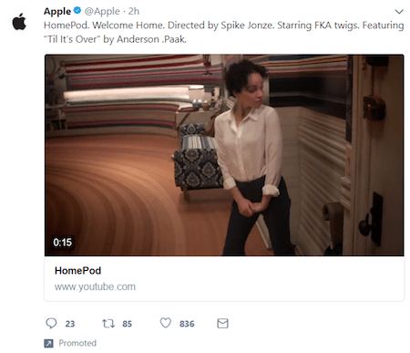 Twitter website card video Apple