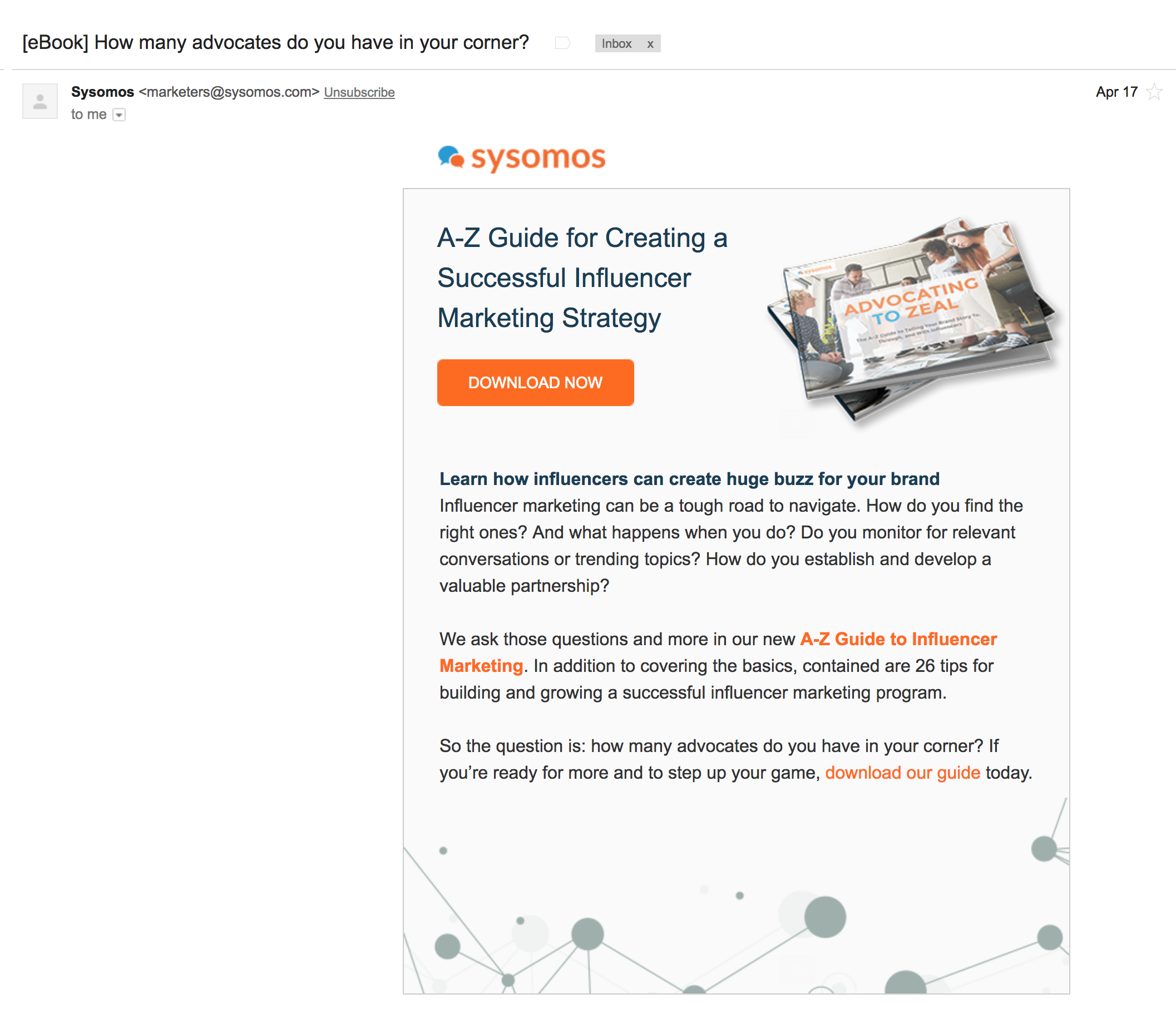 email marketing optimization Sysomos