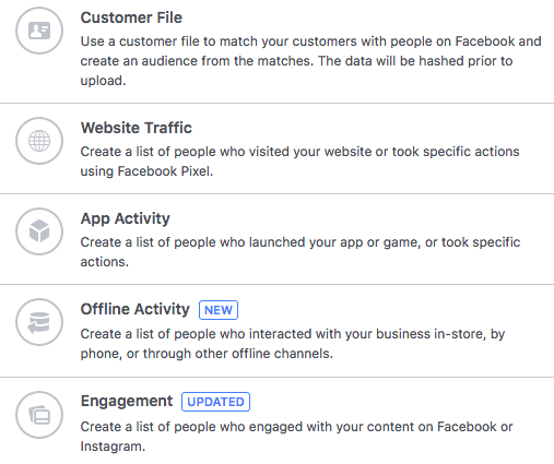Screenshot shows how to segment your custom audience